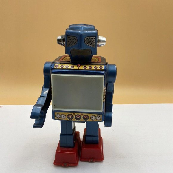 Vintage 1960s Space Explorer Tin TV Robot Horikawa Japan Not - Picture 1 of 8